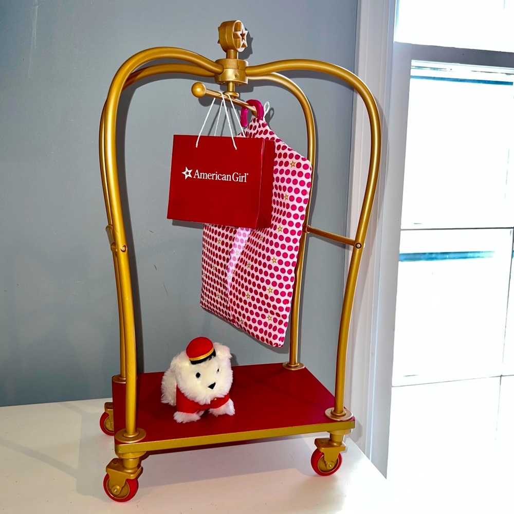 American Girl Truly Me Grand Hotel Luggage Cart and Accessories